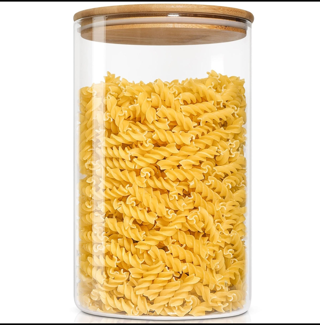 ComSaf 3800ML Glass Jar with Bamboo Airtight Lid