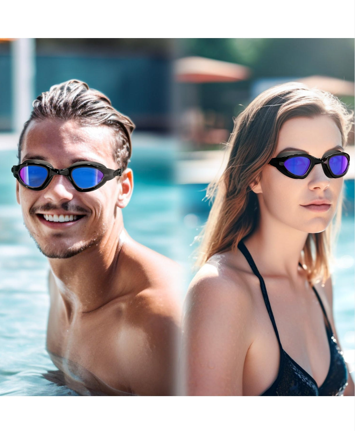 Anti-Fog Swimming Goggles – UV Protection & 180° Wide Vision