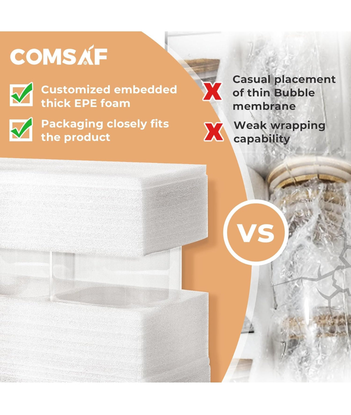 ComSaf 25oz/750ml Glass Food Storage Jars Set of 6 – Clear Glass Containers with Bamboo Lids Airtight Pantry Jars