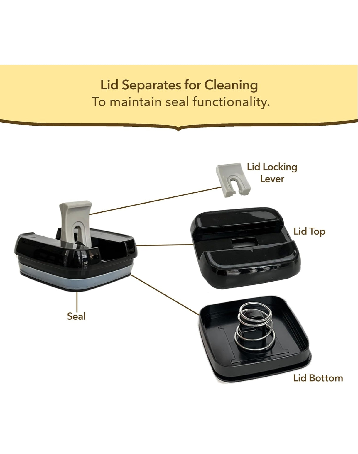 Simply Gourmet Food Storage Containers – Set of 4 BPA-Free Airtight Organisers for Kitchen – Perfect for Flour Sugar