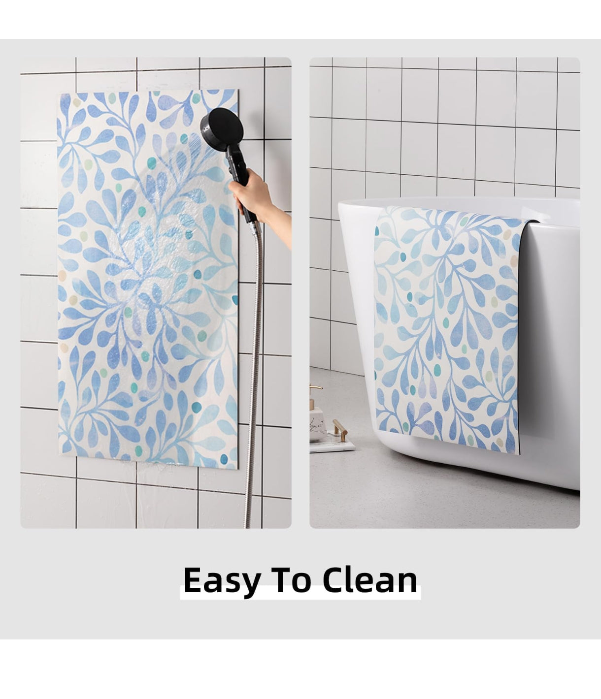 YIHOUSE Thin Bath Mat – Super Absorbent Quick Dry Bathroom Rug – Fits Under Door – Non-Slip Rubber Backed Washable