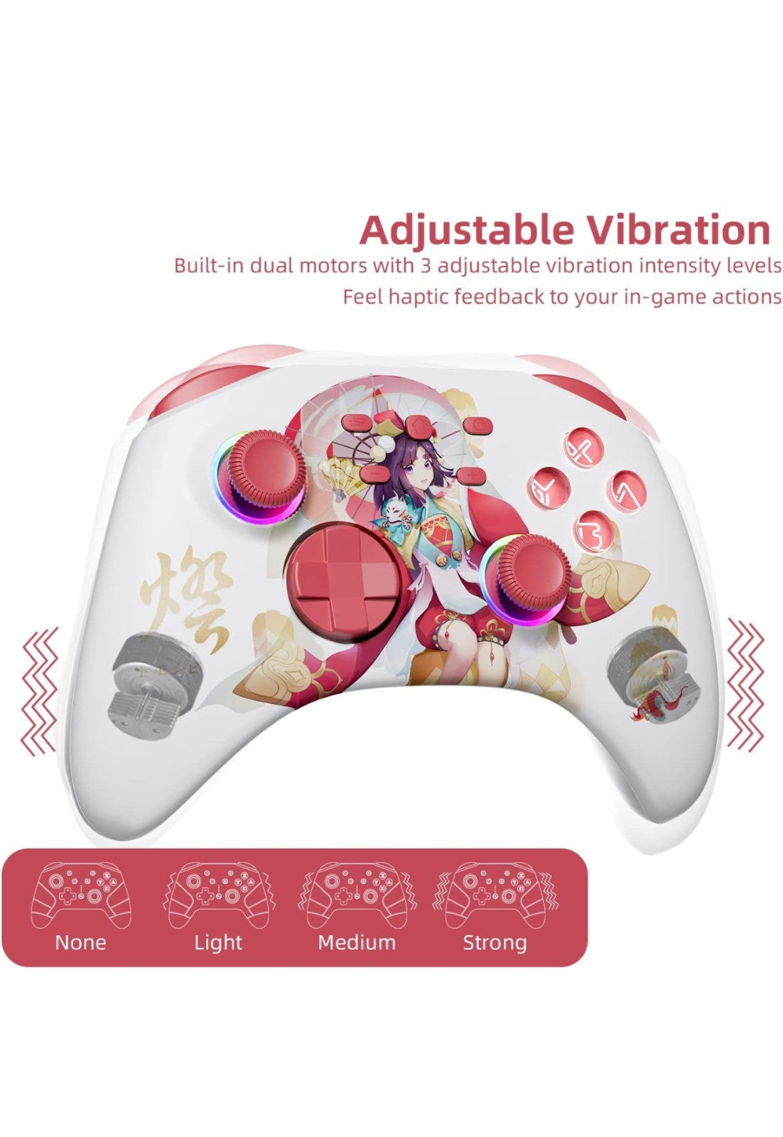 Mytrix White Bluetooth Pro Controller for iOS Android Switch PC Steam Deck