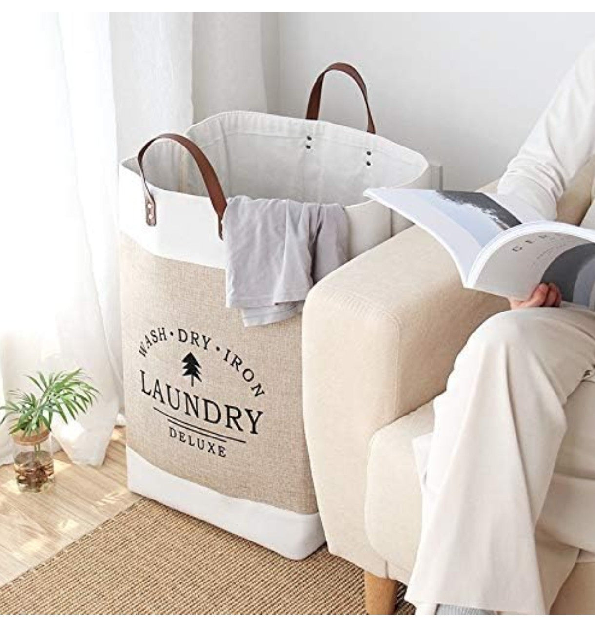 FabThing Collapsible 68L Laundry Basket Clothes, Baby Products, Toys and more