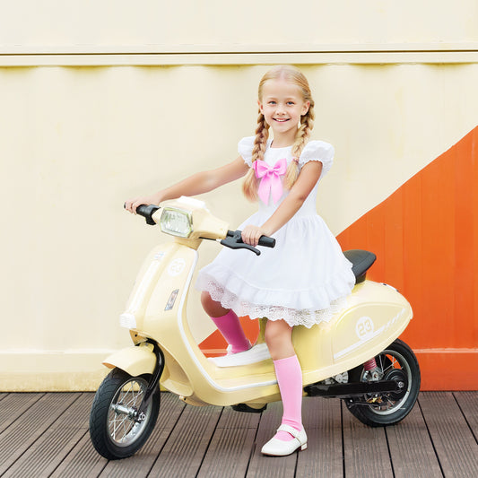AIYAPLAY 24V kids electric motorbike in beige - product view 2