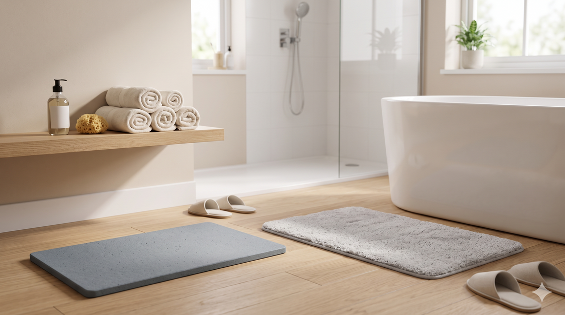 Feature image for Best Quick-Dry Bath Mats UK 2026: Microfibre, Diatomite and More Compared