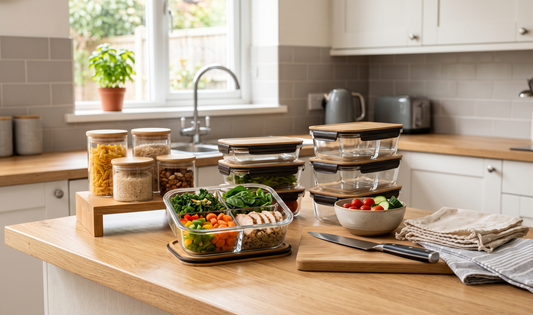 Feature image for Kitchen storage and meal prep essentials for busy UK homes