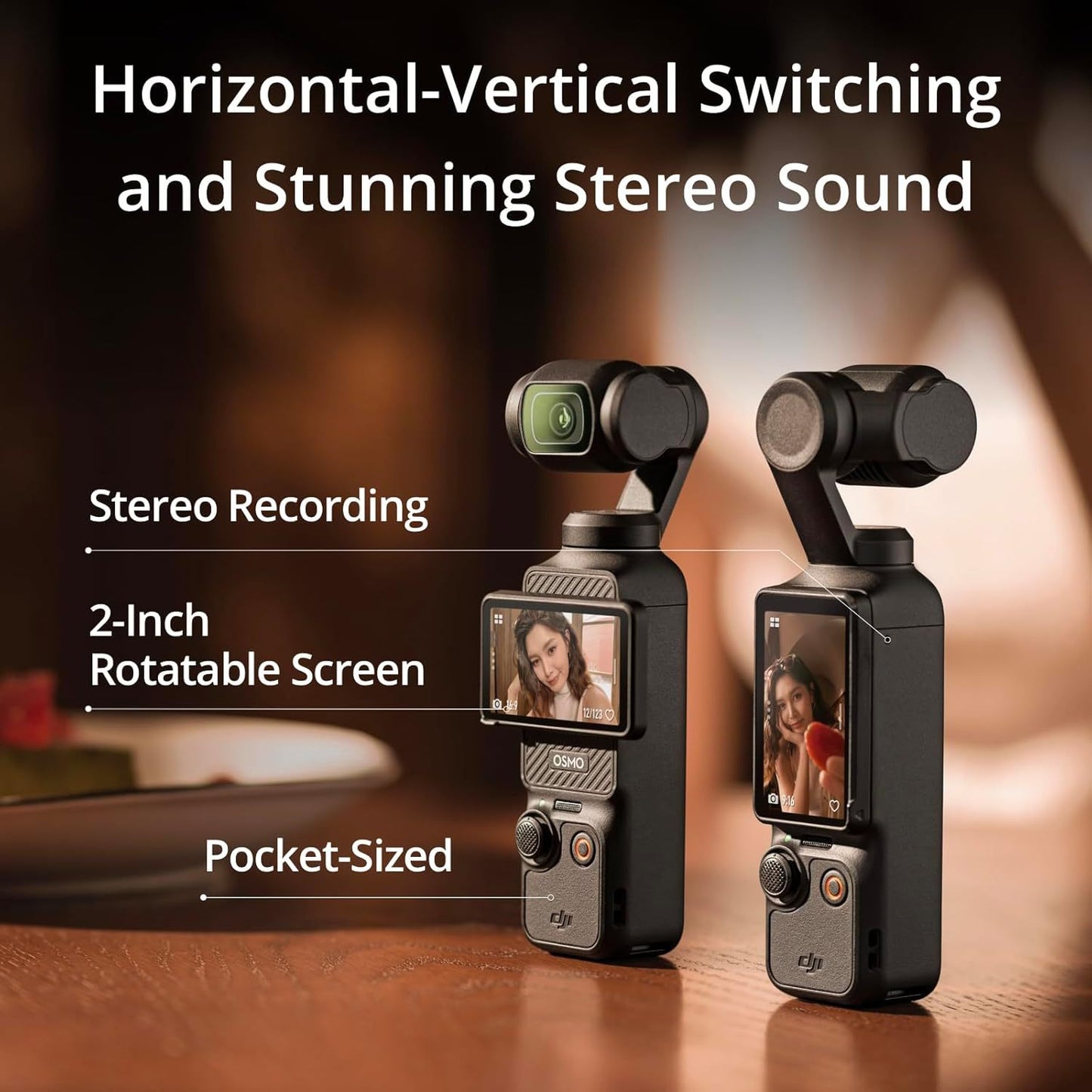 DJI Osmo Pocket 3 Vlogging Camera – 1" CMOS, 4K/120fps, 3‑Axis Stabilisation, Rotatable Touchscreen | Compact Video Camera | UK