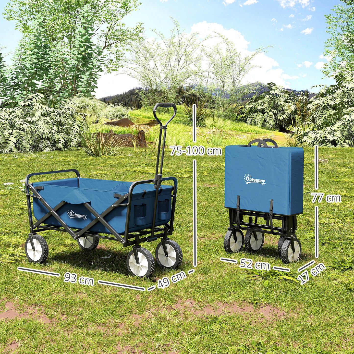 Portable wagon cart for festival and camping use