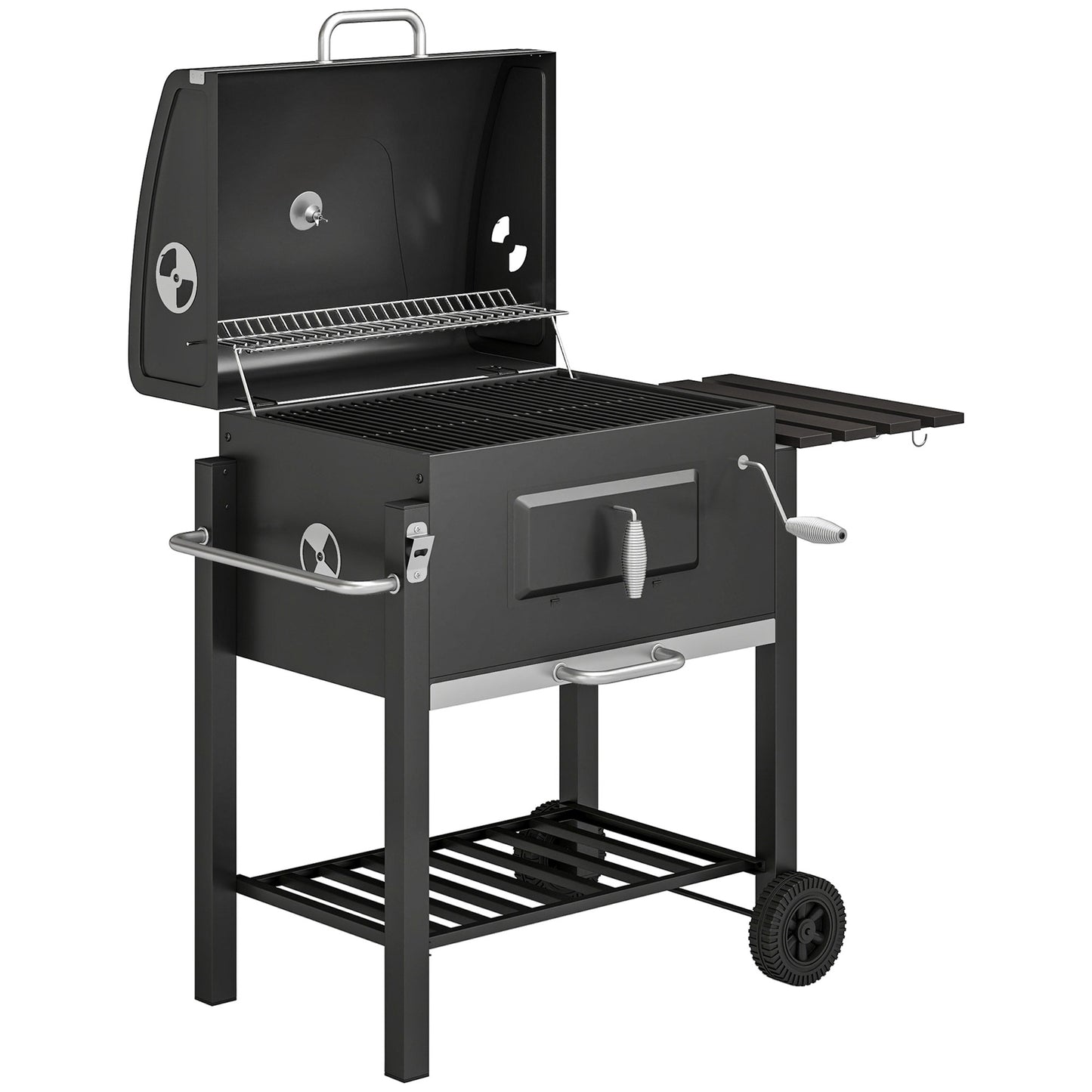 Outsunny Charcoal BBQ Grill | Adjustable Coal Pan