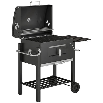 Outsunny Charcoal BBQ Grill | Adjustable Coal Pan