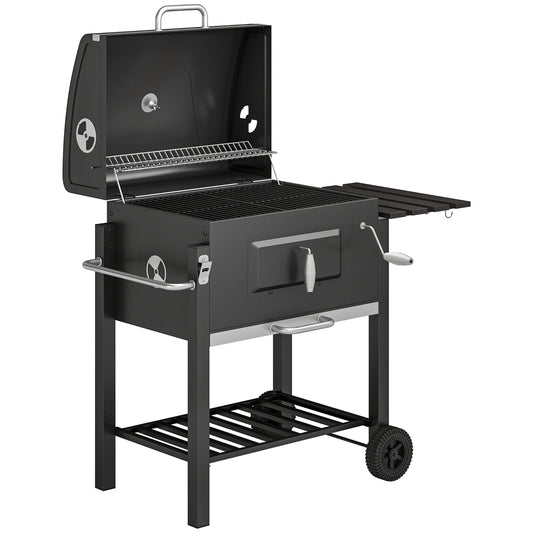 Outsunny Charcoal BBQ Grill | Adjustable Coal Pan
