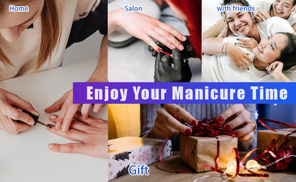 450W Professional LED UV Nail Lamp - Motion Sensor Fast Gel Polish Dryer for UK Salons & Home Use