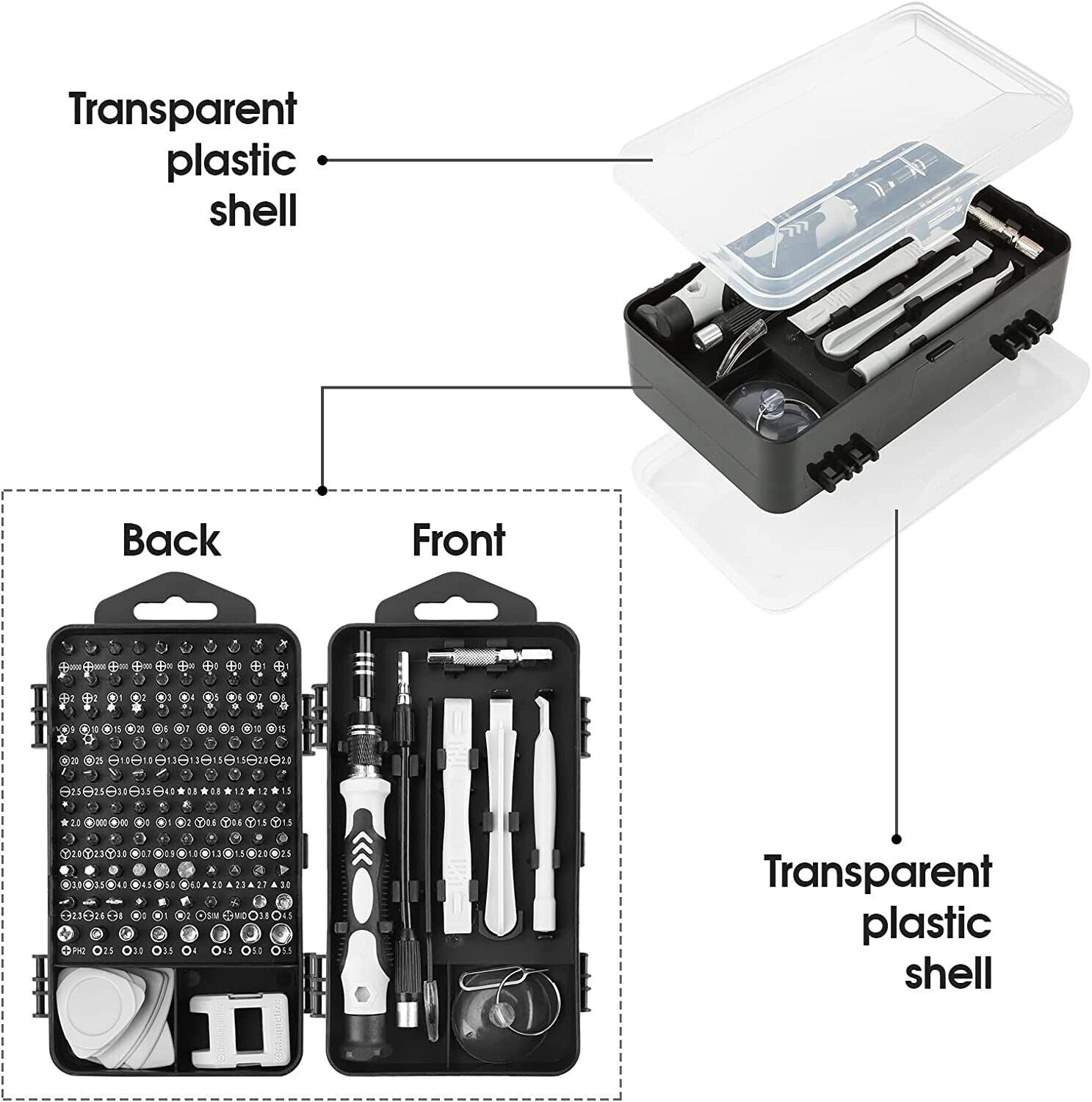 117 in 1 Magnetic Precision Screwdriver Set – PC Phone & Electronics Repair Tool Kit