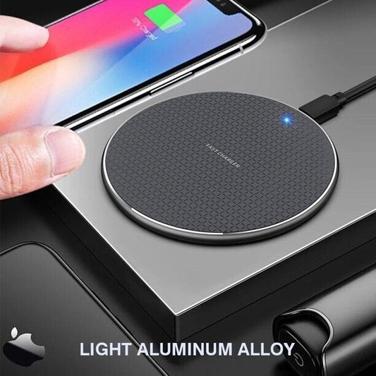 15W Fast Wireless Charger Pad – Qi-Enabled Charging Station with LED Indicators & Overheating Protection | Universal for iPhone, Samsung, Google & More