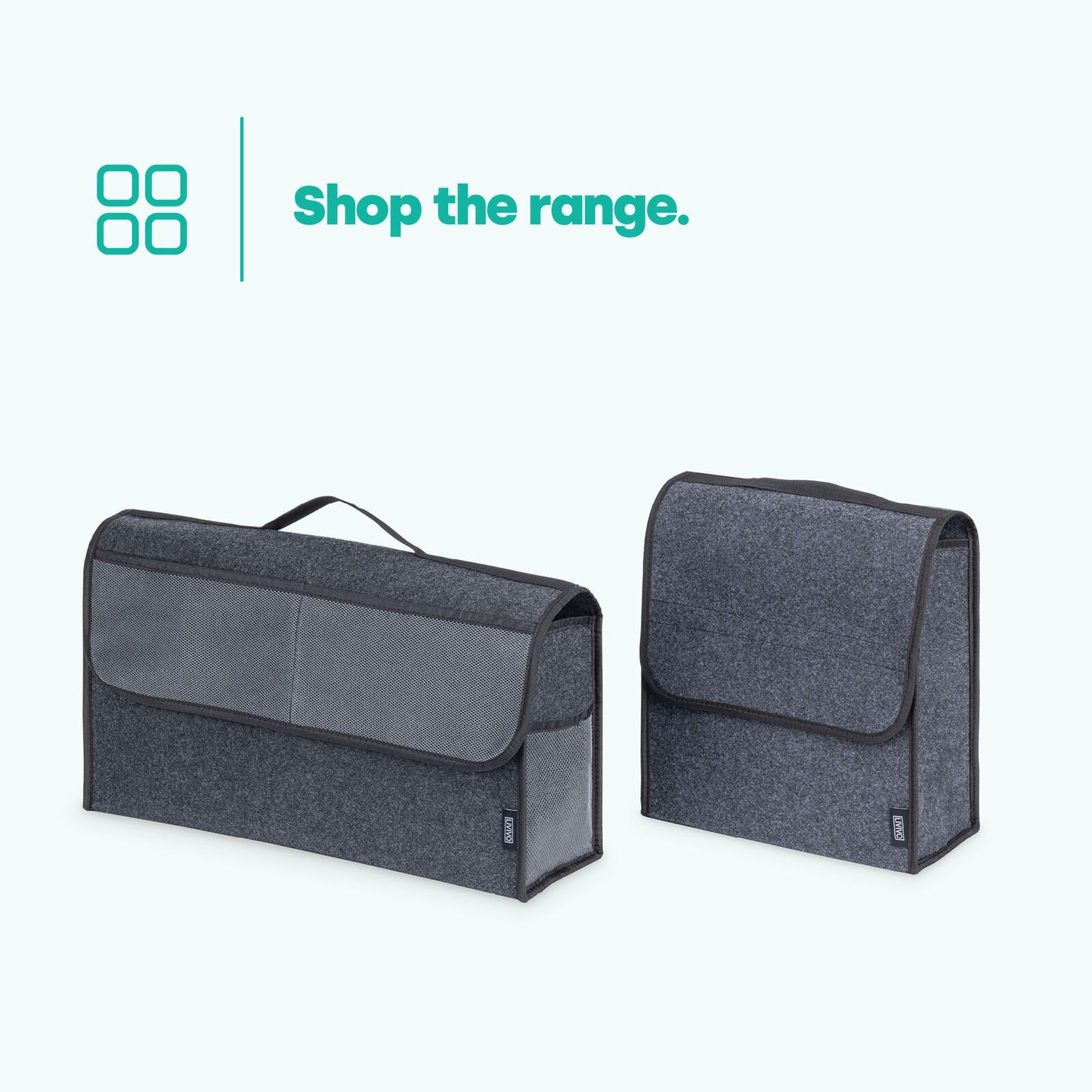Foldable Car Boot Storage Organiser – Portable Trunk Storage Box Bag with Hook & Loop Fastening – Durable Grey Fabric – UK Stock