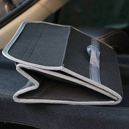 Foldable Car Boot Storage Organiser – Portable Trunk Storage Box Bag with Hook & Loop Fastening – Durable Grey Fabric – UK Stock