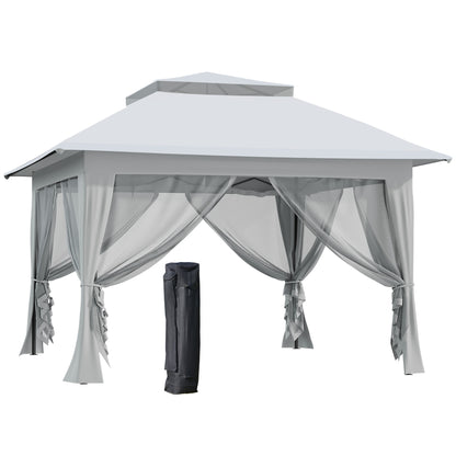 Outsunny pop up gazebo with netting 3.6 x 3.6m