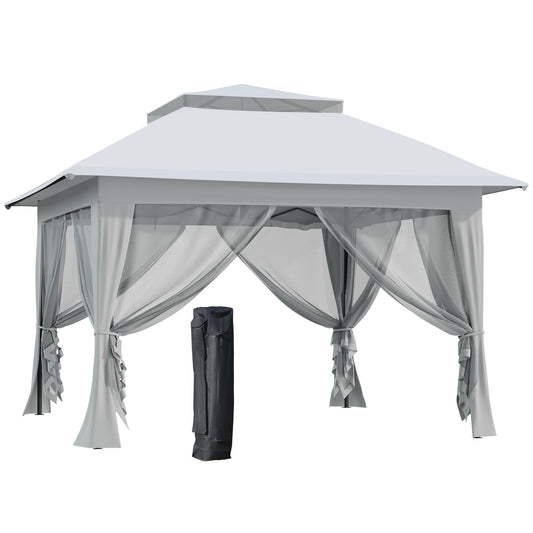 Outsunny pop up gazebo with netting 3.6 x 3.6m