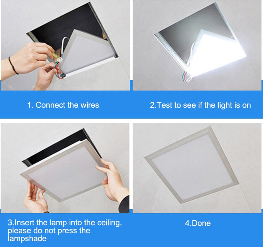 48W 600x600mm LED Panel Light – Cool White 6500K, Ultra-Slim Ceiling Panel with 3-Year Warranty, 4800 Lumens, Commercial & Office Lighting