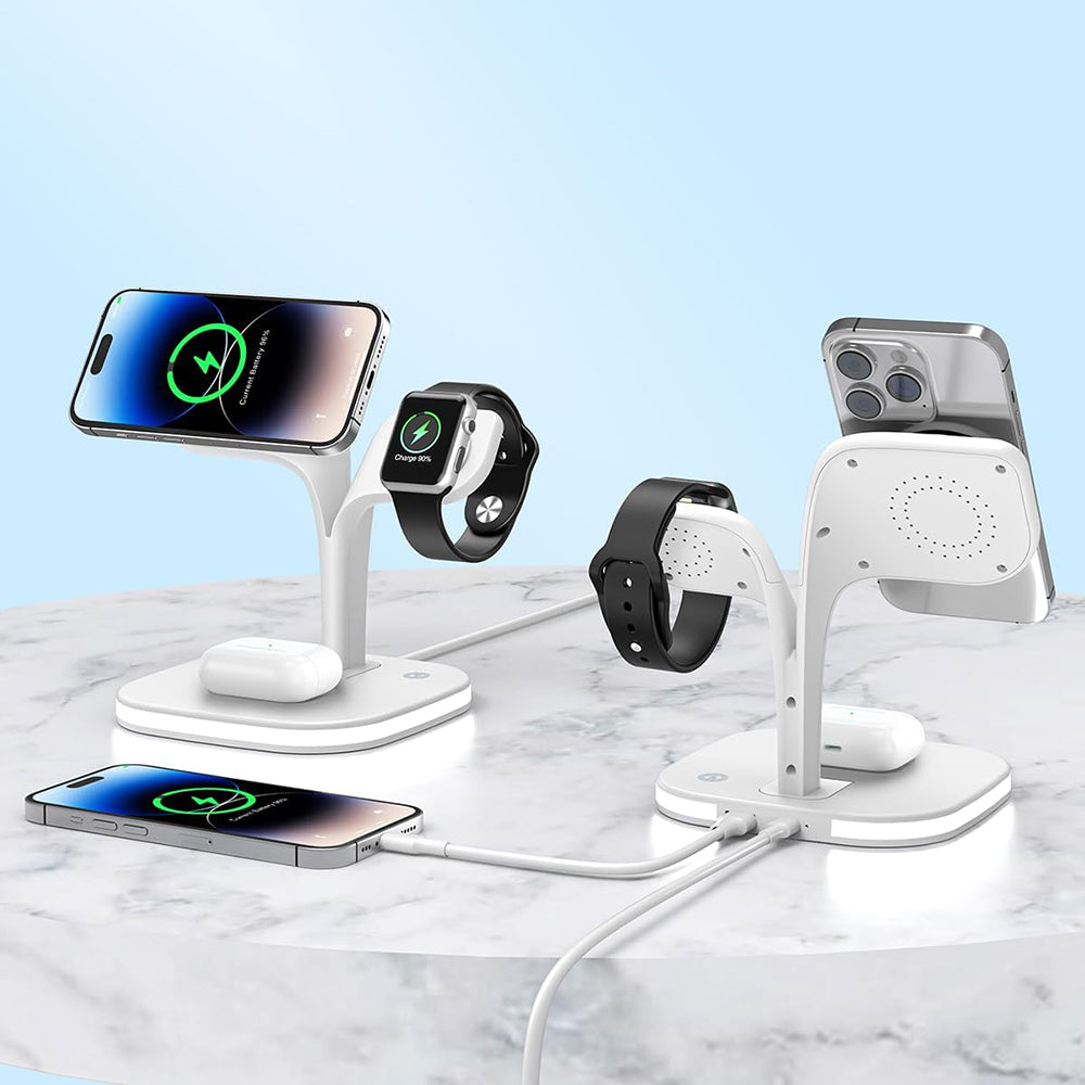 5 in1 Foldable Wireless Fast Charger Dock Station for Apple - Available in Black and White