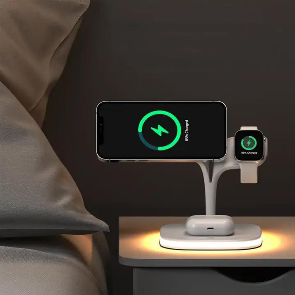5 in1 Foldable Wireless Fast Charger Dock Station for Apple - Available in Black and White