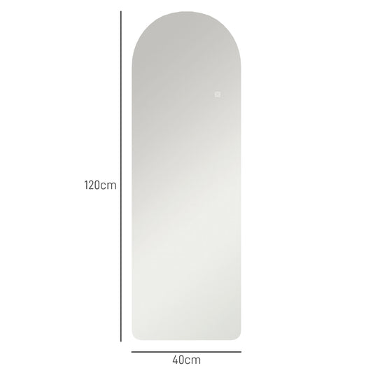 120 × 40cm Arch Full‑Length Mirror with LED Lights – Floor/Wall Mirror
