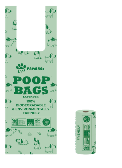 Scented Dog Poop Bags - Biodegradable Lavender Scent  – Leak-Proof & Eco-Friendly (150 Bags)