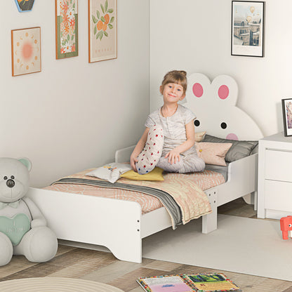 Zonekiz Rabbit‑Design Toddler Bed – Kids Bedroom Furniture (White)