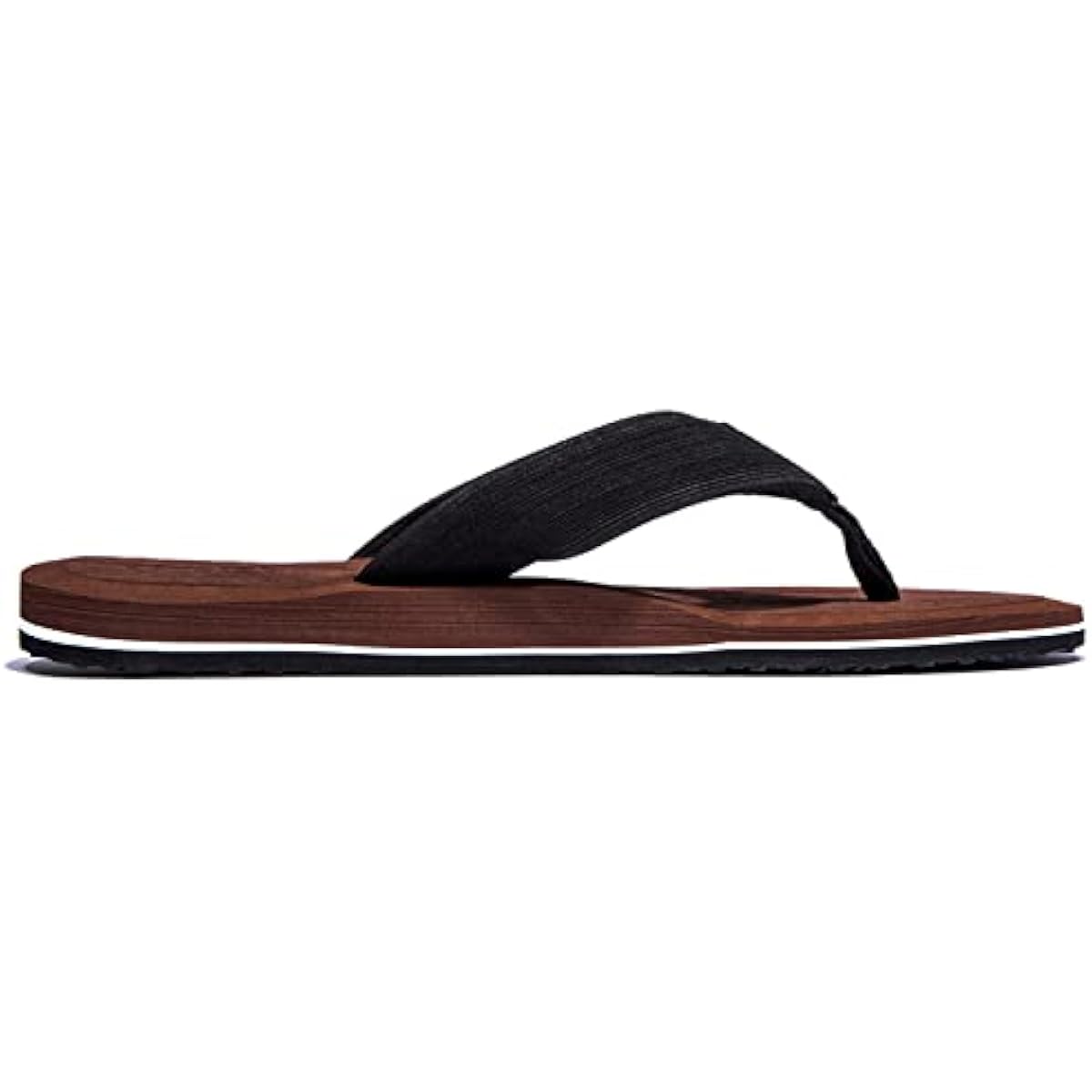 Men's Lightweight EVA Flip Flops | Soft Cushioned Beach & Casual Sandals — Brown & Grey