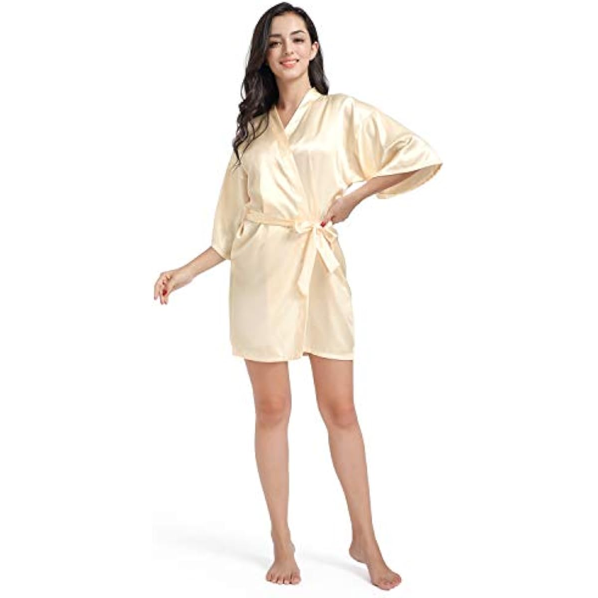 Satin Kimono Robe for Women & Girls | Bridal, Bridesmaid & Spa Bathrobe