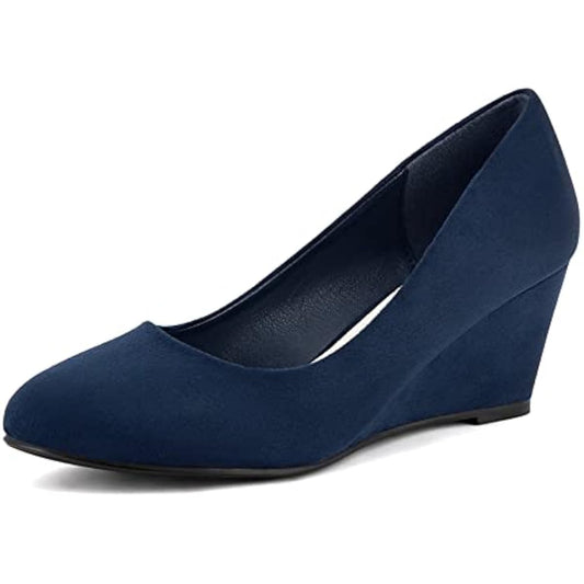 Greatonu Women’s Wedge Court Shoes – Mid Heel Office Platform Shoes