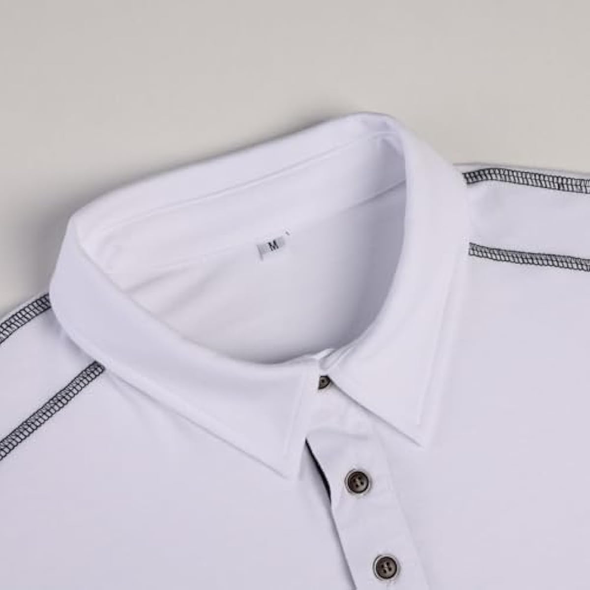 Men's Short Sleeve Polo Shirt | Regular Fit Summer Casual Top — White, Size L