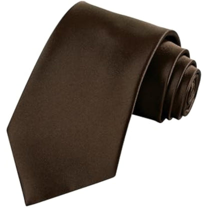 TIE G Satin Necktie & Pocket Square Gift Set | Solid Colour Formal Tie | Korean Fabric