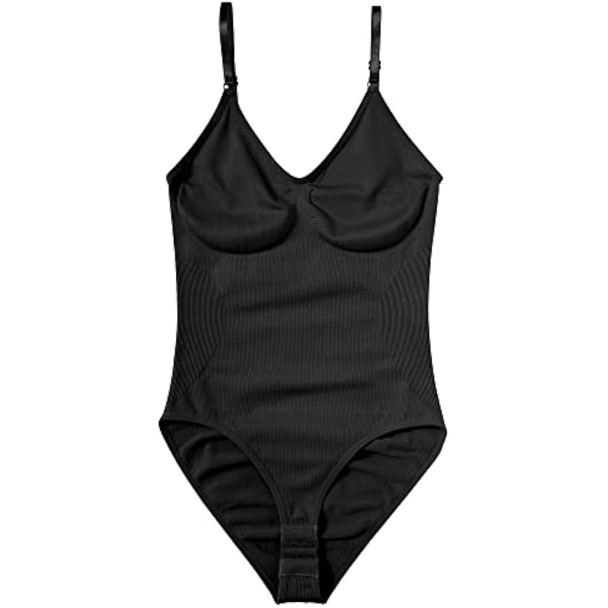 Women's Tummy Control Sculpting Bodysuit | Backless Thong Shapewear Body Shaper — Black