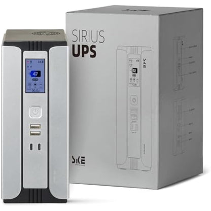SKE Mini UPS for Router | 30000mAh Battery Backup & Surge Protector | USB-C & DC 9V/12V | UK