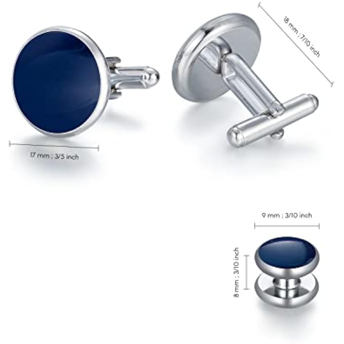 UJOY Cufflinks & Studs Set | 4 Colours | Tuxedo Shirt Buttons | Gift Box