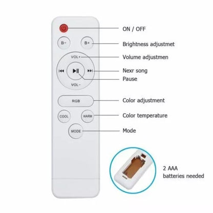 LED RGB Ceiling Light with Bluetooth Speaker – 48W Music Lamp with Remote & APP Control, Colour Changing, Dimmable, Night Light Mode, 33cm