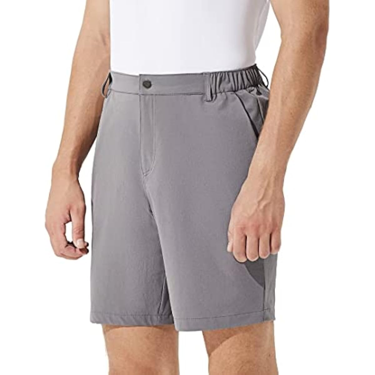 Men's Stretch Golf & Hiking Shorts | 9" Inseam, Quick Dry, 3 Pockets — Brown, Grey, Light Green