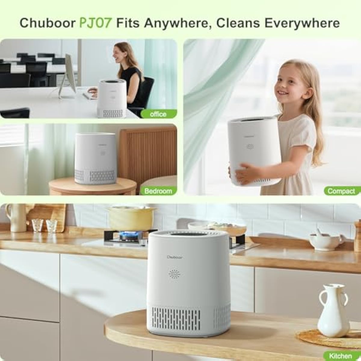 CHUBOOR Smart Air Purifier PJ07 – H13 HEPA, CADR 250m³/h, App & Alexa Control, Quiet Sleep Mode