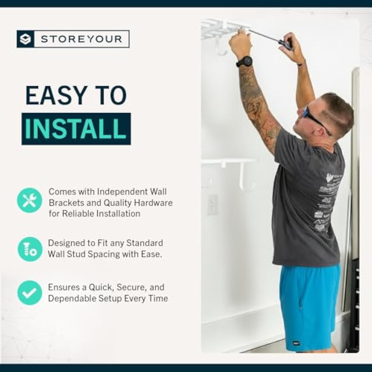 StoreYourBoard 2 Pack Heavy Duty Wall Shelves – 2ft x 4ft Garage Storage Shelving