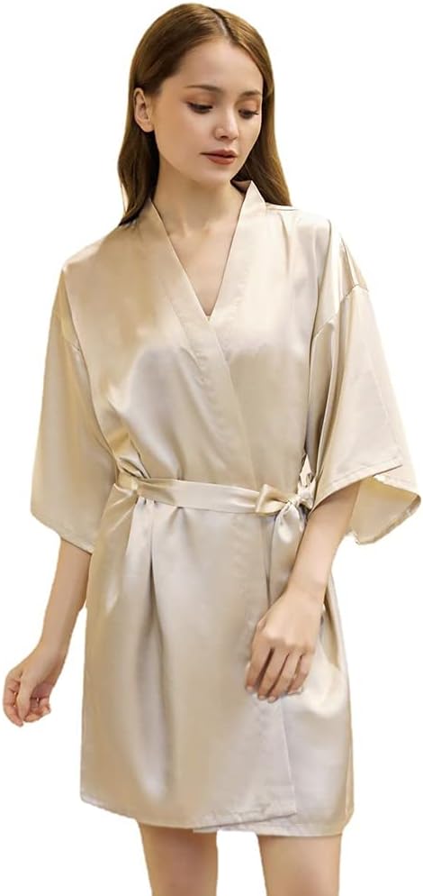 Satin Kimono Robe for Women & Girls | Bridal, Bridesmaid & Spa Bathrobe