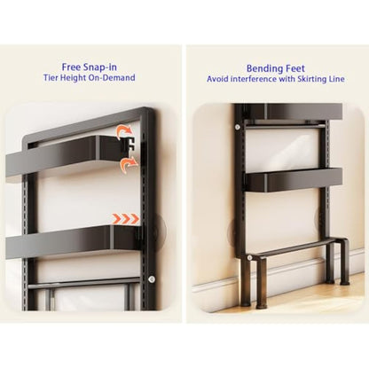 ABCOOL Behind Door Storage Organiser – 6 Tier Adjustable Hanging Basket Rack