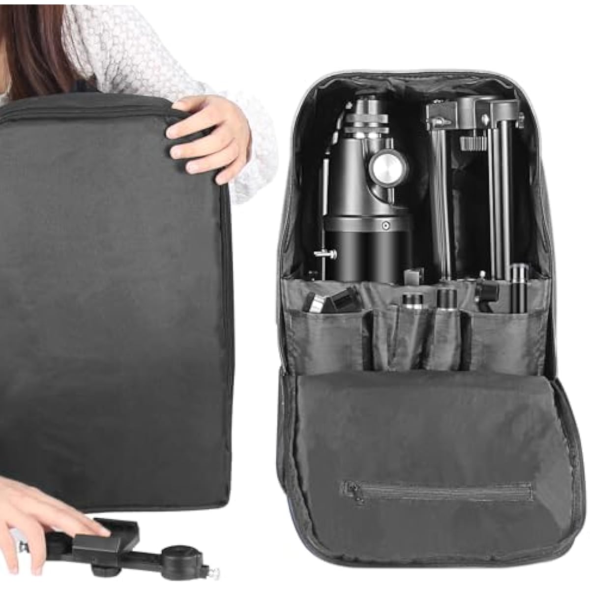 80mm Refractor Telescope – 600mm Portable Astronomy Telescope with Backpack