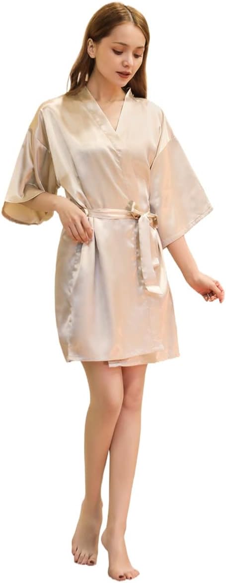 Satin Kimono Robe for Women & Girls | Bridal, Bridesmaid & Spa Bathrobe