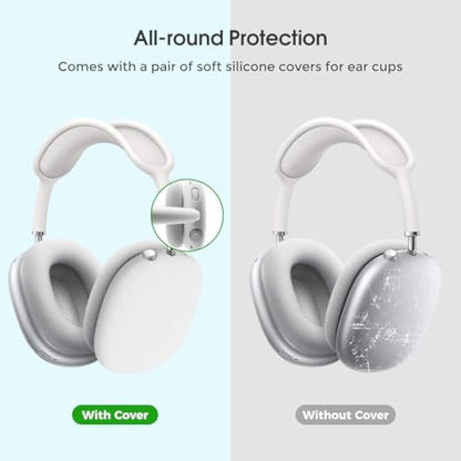 ProCase Hard Case for AirPods Max – Travel Carrying Headphone Case with Silicone Earpad Covers + Mesh Pocket