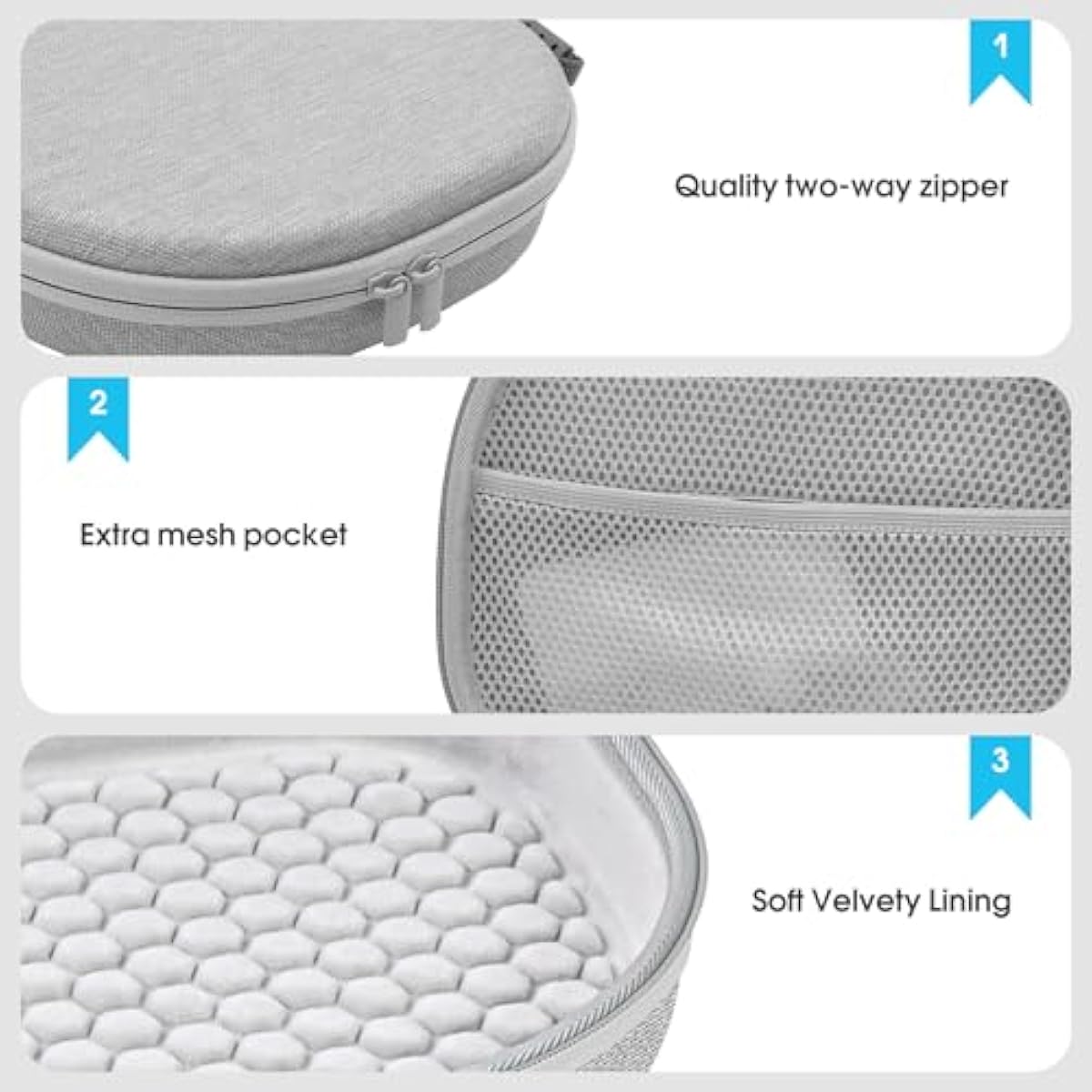 ProCase Hard Case for AirPods Max – Travel Carrying Headphone Case with Silicone Earpad Covers + Mesh Pocket