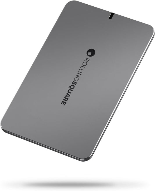Rolling Square AirCard E – Ultra Slim Bluetooth Tracker & QR Code Business Card | Compatible with Apple Find