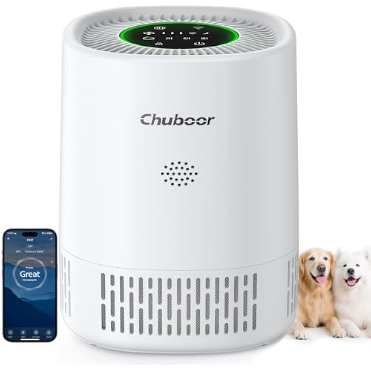 CHUBOOR Smart Air Purifier PJ07 – H13 HEPA, CADR 250m³/h, App & Alexa Control, Quiet Sleep Mode