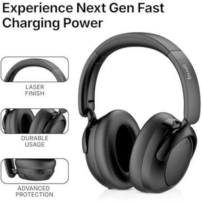 BUDI Wireless Stereo Earphones Black – EP51B Noise Cancelling Earbuds