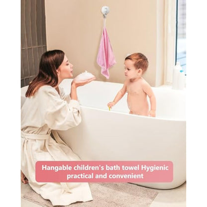 Hooded Baby Towel – Pink Cat Baby Bath Towel with Animal Design